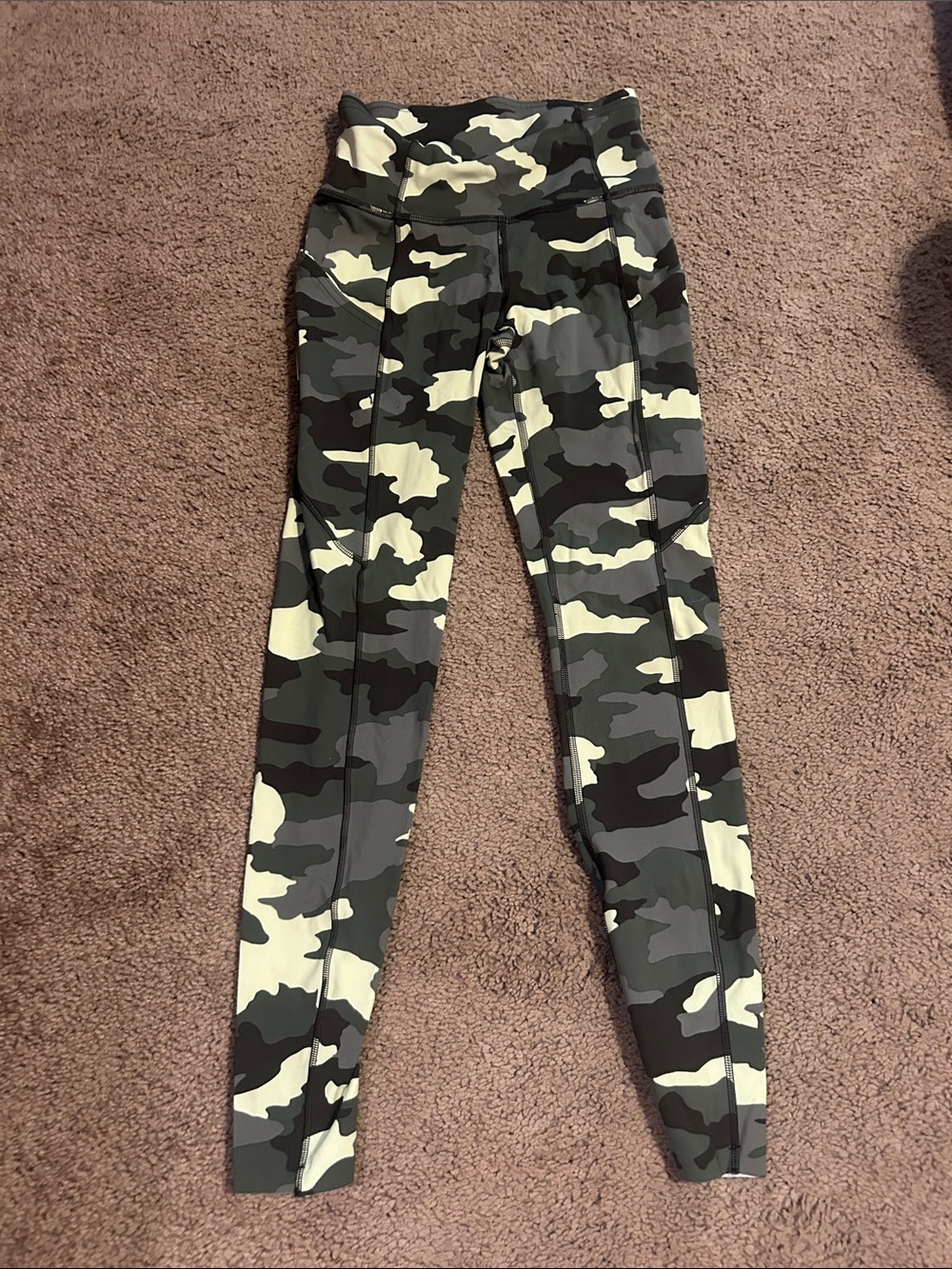lululemon athletica Olive Green Camo High-Rise Leggings